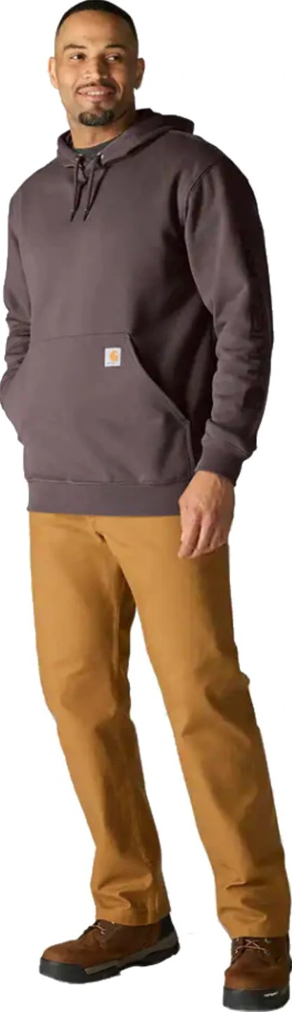 Carhartt Sleeve Logo hoodie, dark sepia, S