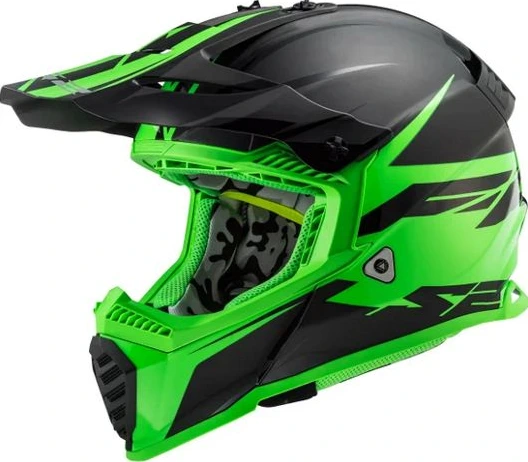 LS2 MX437 FAST EVO ROAR helmet - XL, Black Green