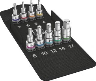 Wera Zyklop 1/2" drive Hex socket bit set - Metric