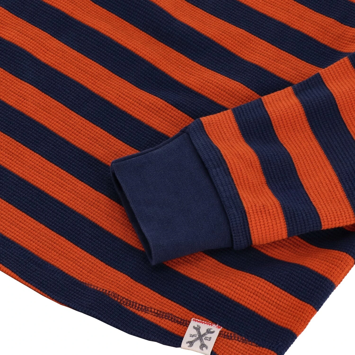 13 1/2 Waffle jersey, Orange, navy, S