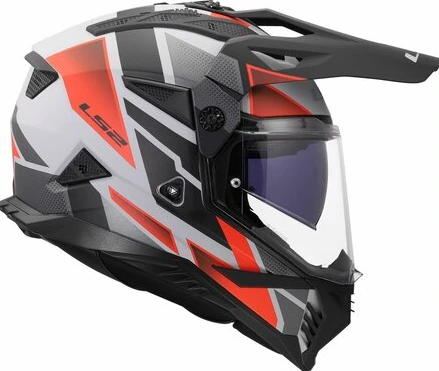 LS2 MX702 PIONEER II BLOCK Helmet - 2XL, Grey Red