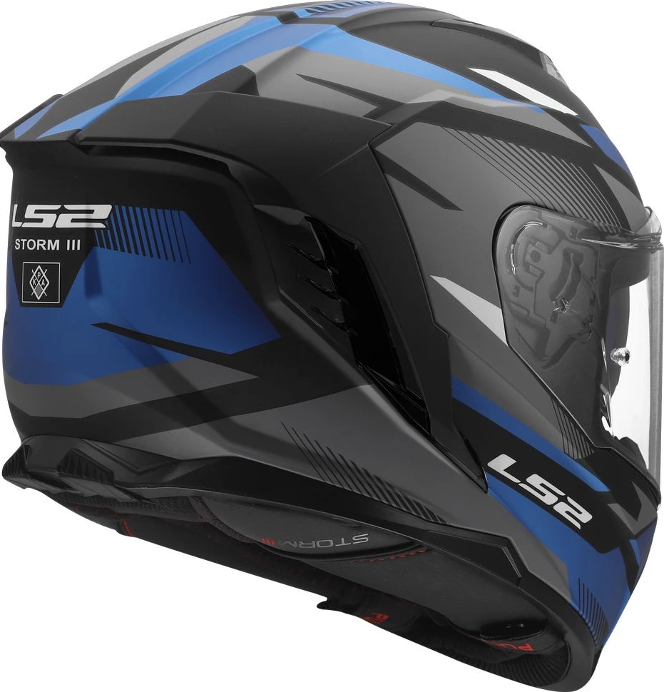 LS2 FF818 STORM III KOMAI Helmet - Black Blue, 3XL