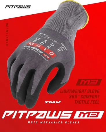 TMV Pitpaws gloves Black "Made for Moto" M