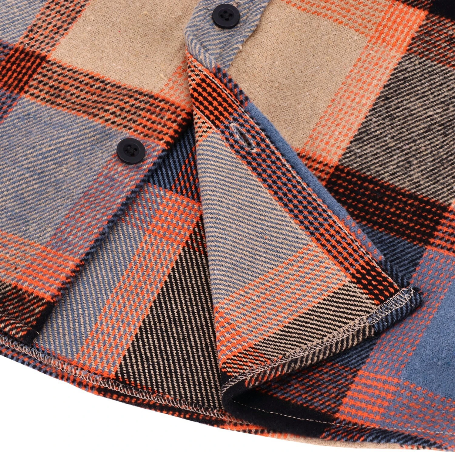 13 1/2 Steel flannel oxblood, Navy, L