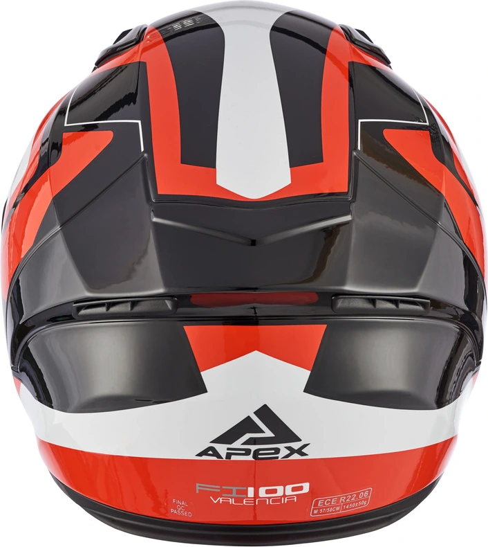 APEX Helmet FI100 Valencia red/white/black XS