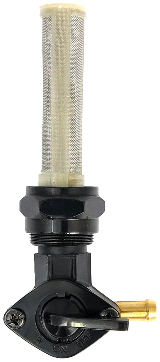 Petcock, late custom style, right outlet, Black
