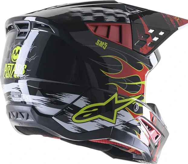 HELMET SM5 RASH RED/G M