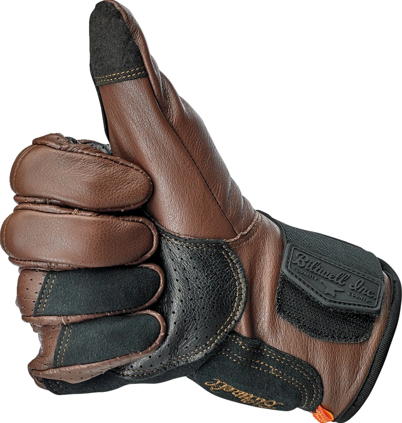 Biltwell Borrego gloves chocolate/black CE appr, storm grey black tracker, XS