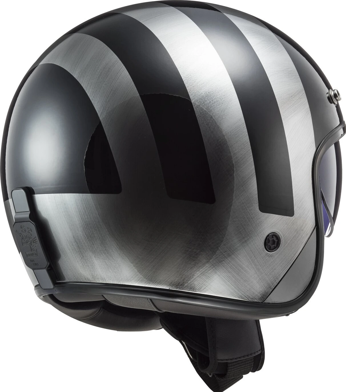 LS2 Bob II Lines helmet lines, Black, XS, Gloss