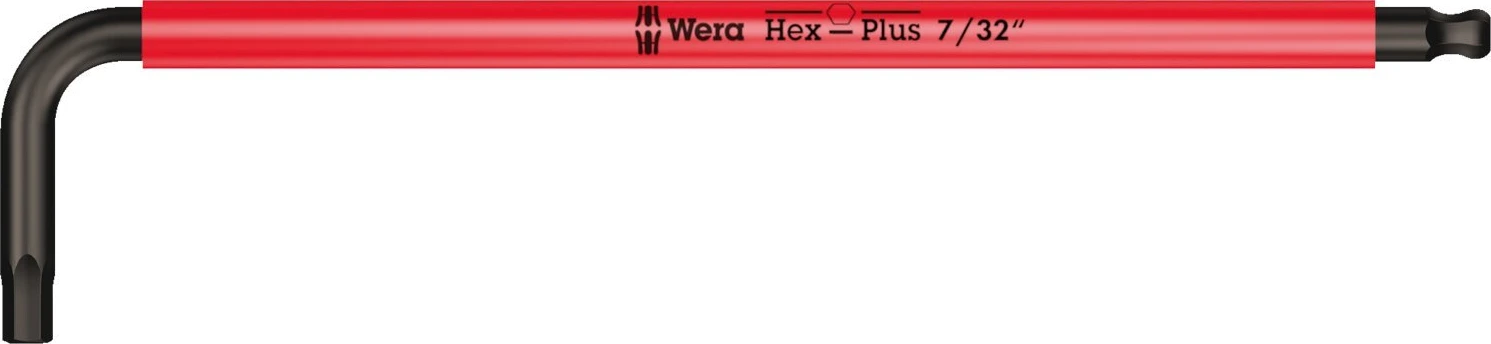 Wera hex key multicolor red - US sizes 7/32", 172 mm
