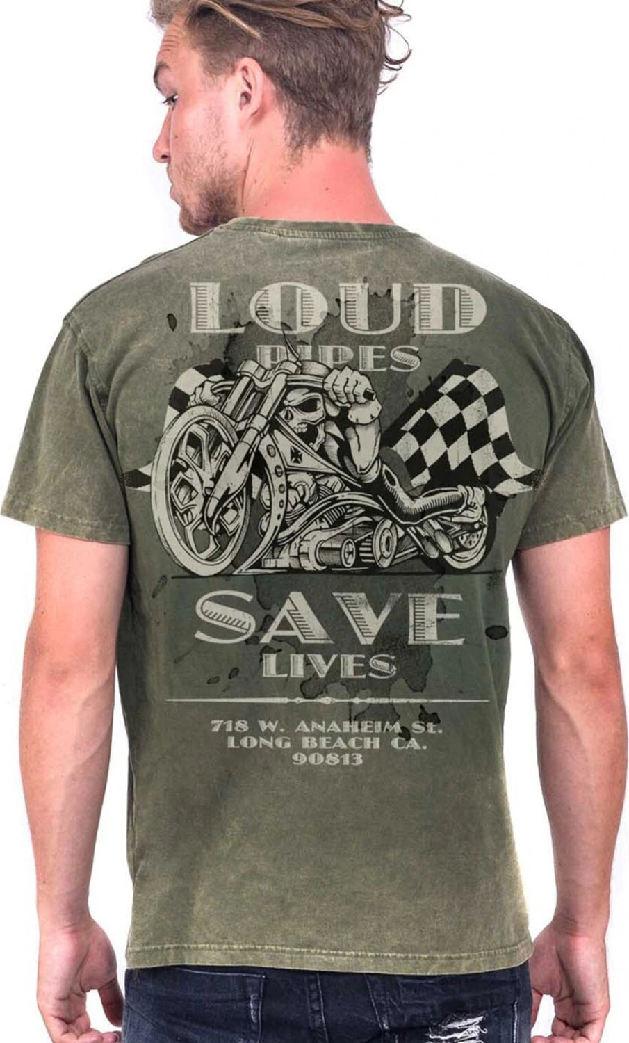 WCC Loud Pipes t-shirt, vintage Green, Green, S
