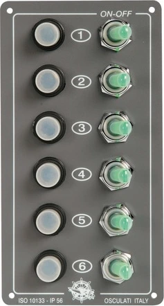 Elite six switches panel