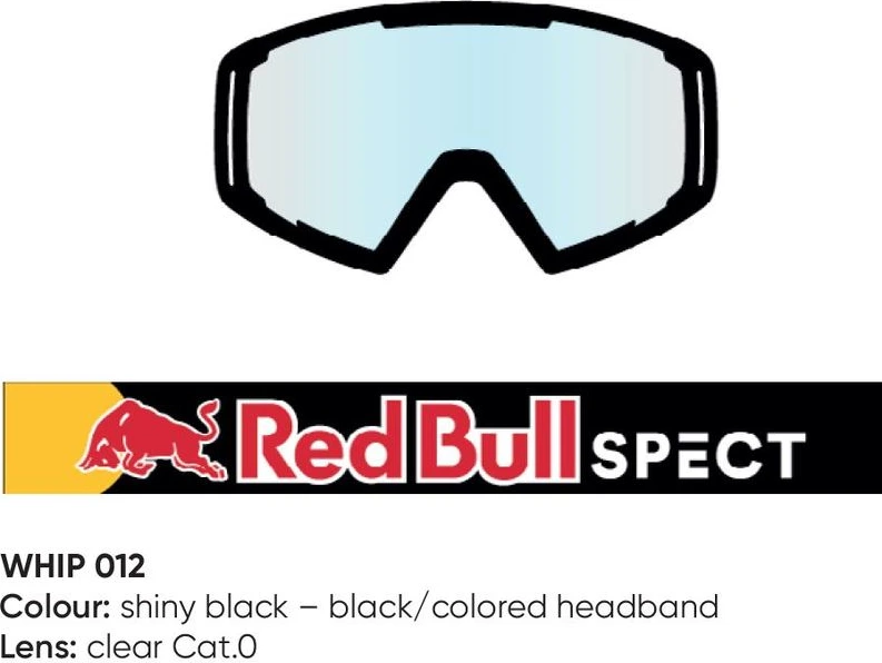 Spect Red Bull Whip MX Goggles Singel lens black clear