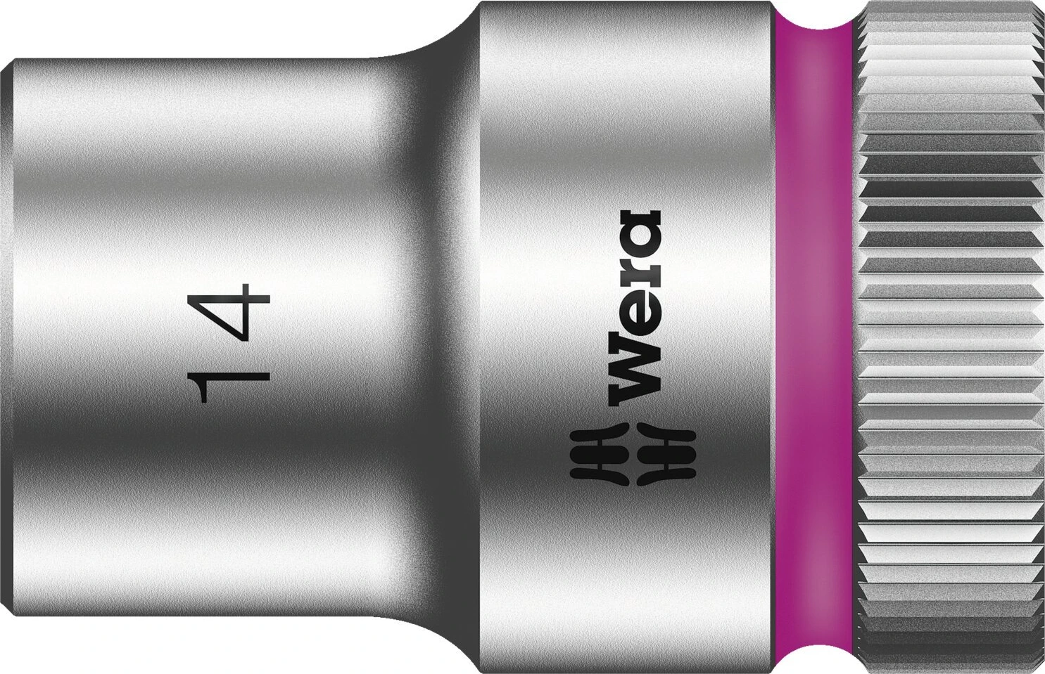 Wera Zyklop 1/2" socket - Metric 14.0, 14 mm, Chrome