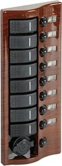 9-switch panel mahogany