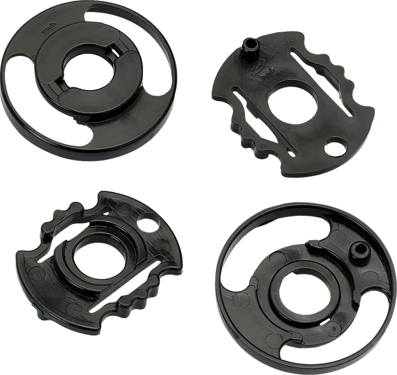 Biltwell Gen2 baseplate kit - black (pair, storm grey black tracker