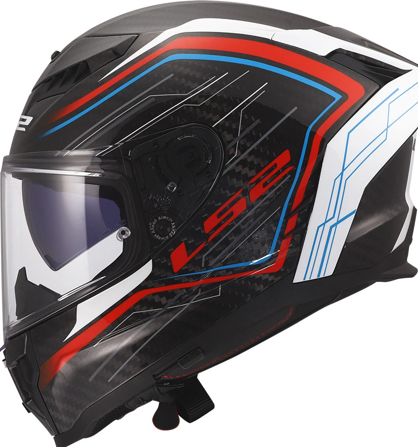 LS2 FF807 DRAGON SUBIC ķivere - L, balta zila sarkana
