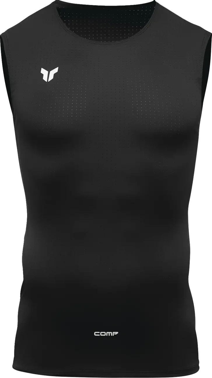 SHIRT SLEEVELESS COMP BLACK SM