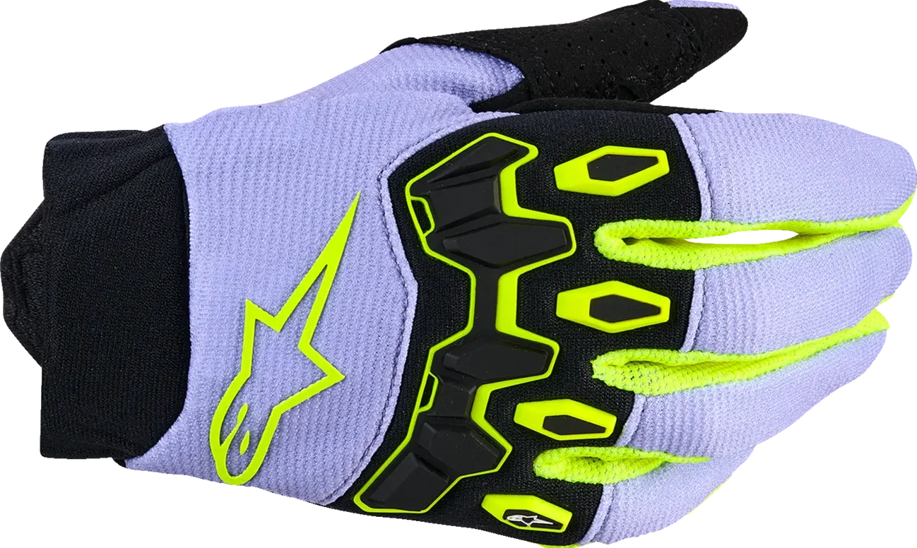 GLOVES YTH FULL BORE V2 PURPLE/YELLOW XS