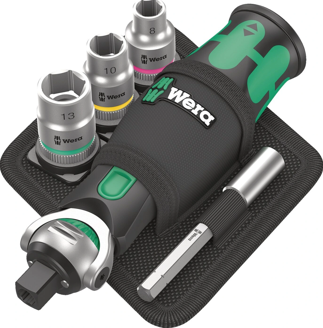 Wera, Zyklop Pocket set 2 with Metric sockets, Black