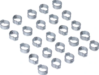 Crimp hose clamp, 1/2 (12.70mm) ID. Zinc