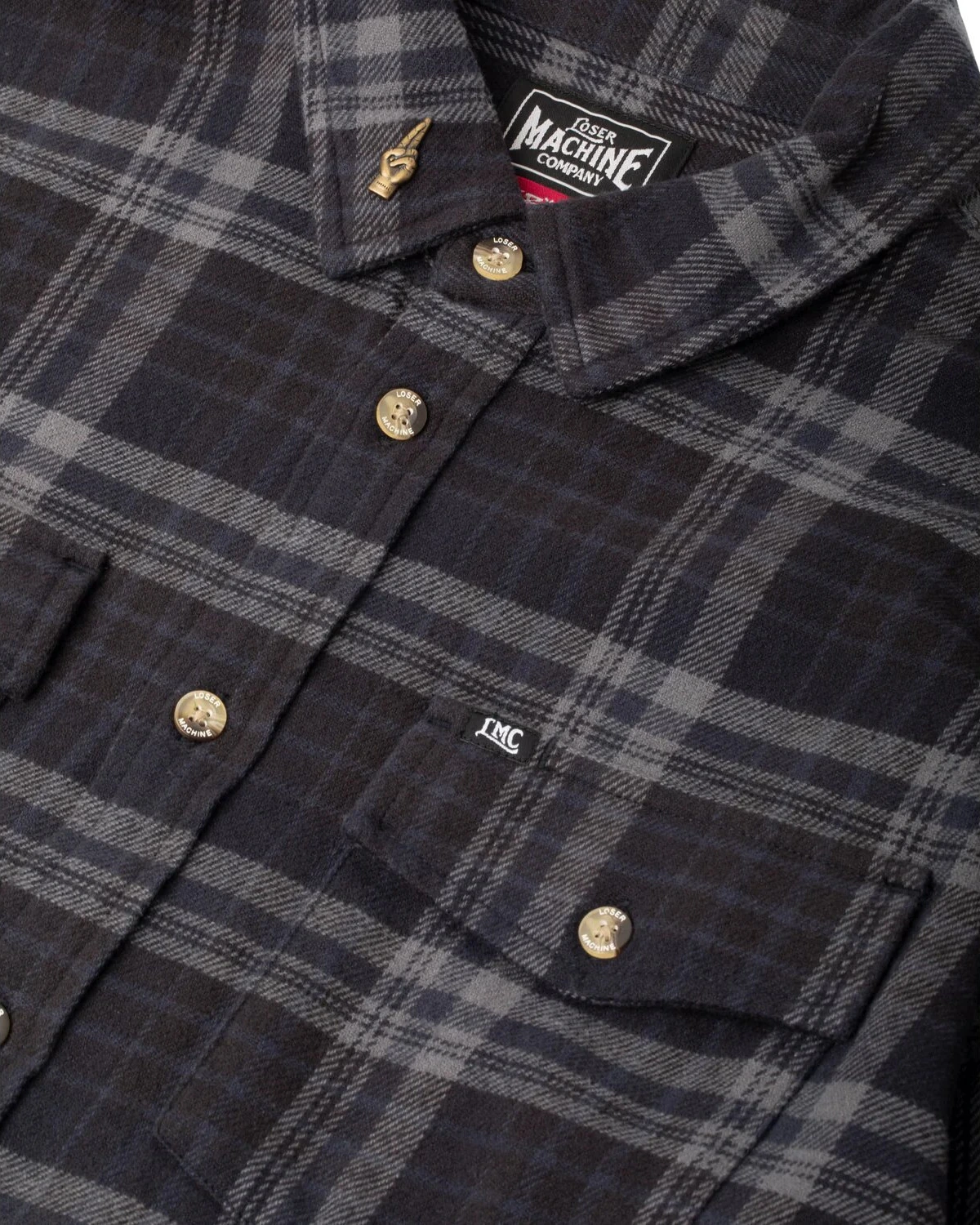 Loser Machine Step up flannel shirt black, M