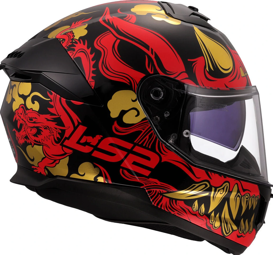LS2 FF808 STREAM II DRAKO Helmet - Black Red, L