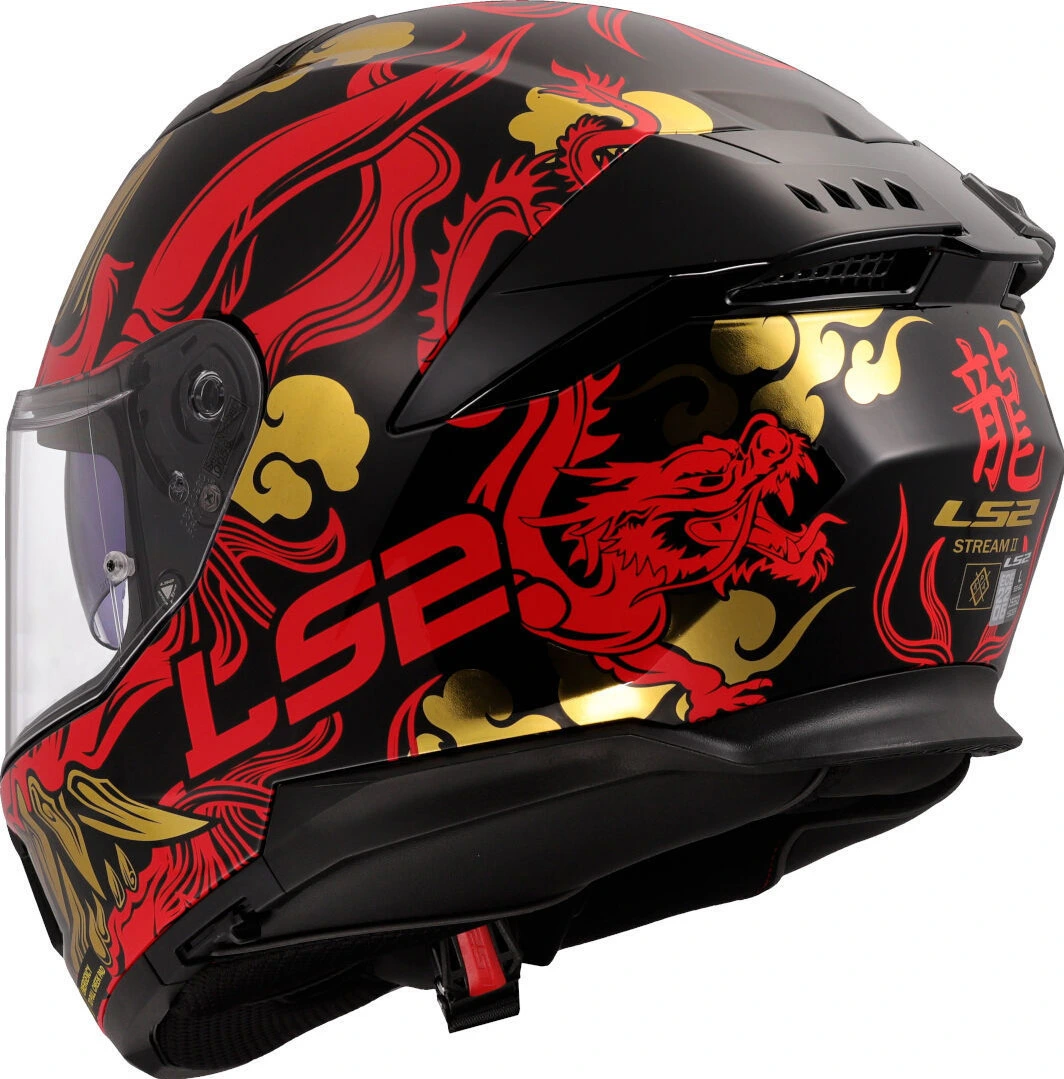 LS2 FF808 STREAM II DRAKO Helmet - Black Red, L