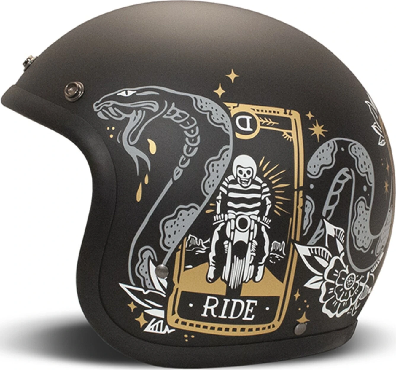DMD Retro helmet Cards, Black, XS, Matte