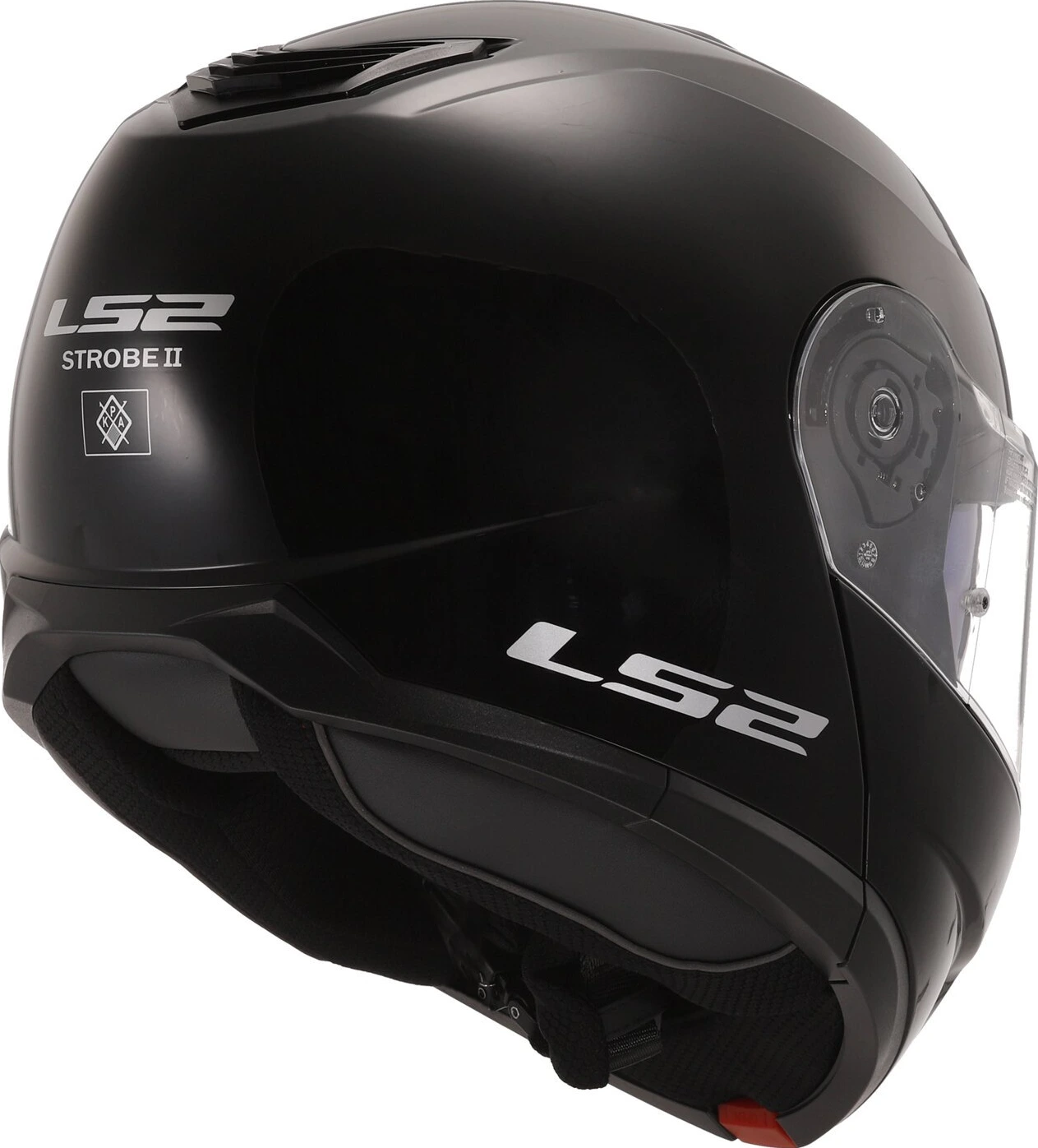 LS2 Strobe II helmet, Black, XS, Gloss