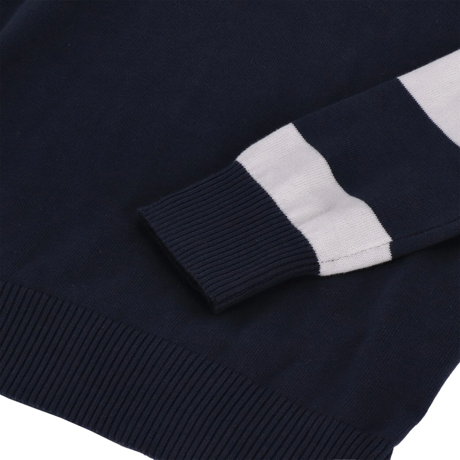 13 1/2 Outlaw half-zip sweater, Navy, offwhite Navy, 2XL