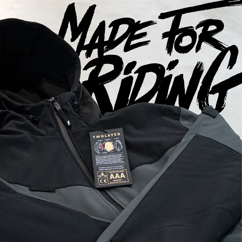 JACKET HOOD XTM V3 RIP STOP SOFTSHELL GRAY/BLACK SM