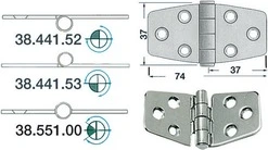 hinge SS 74x37