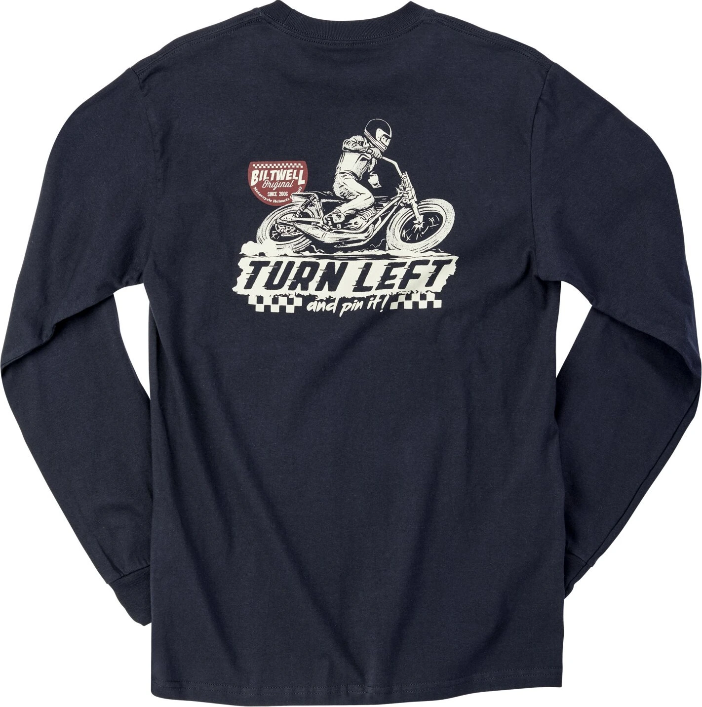 Biltwell Left turn long sleeve t-shirt, Black, S