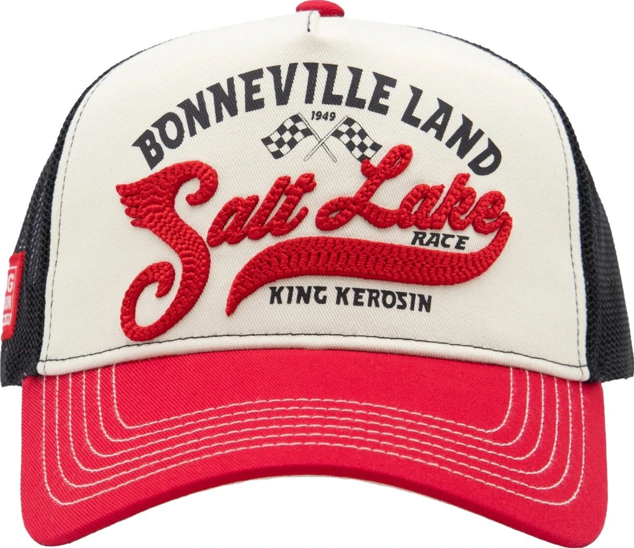 King Kerosin Salt Lake trucker cap, red, offwhite