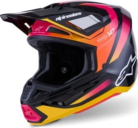 Alpinestars Helmet S-M7 Rise Black/Yellow/Pink, XS