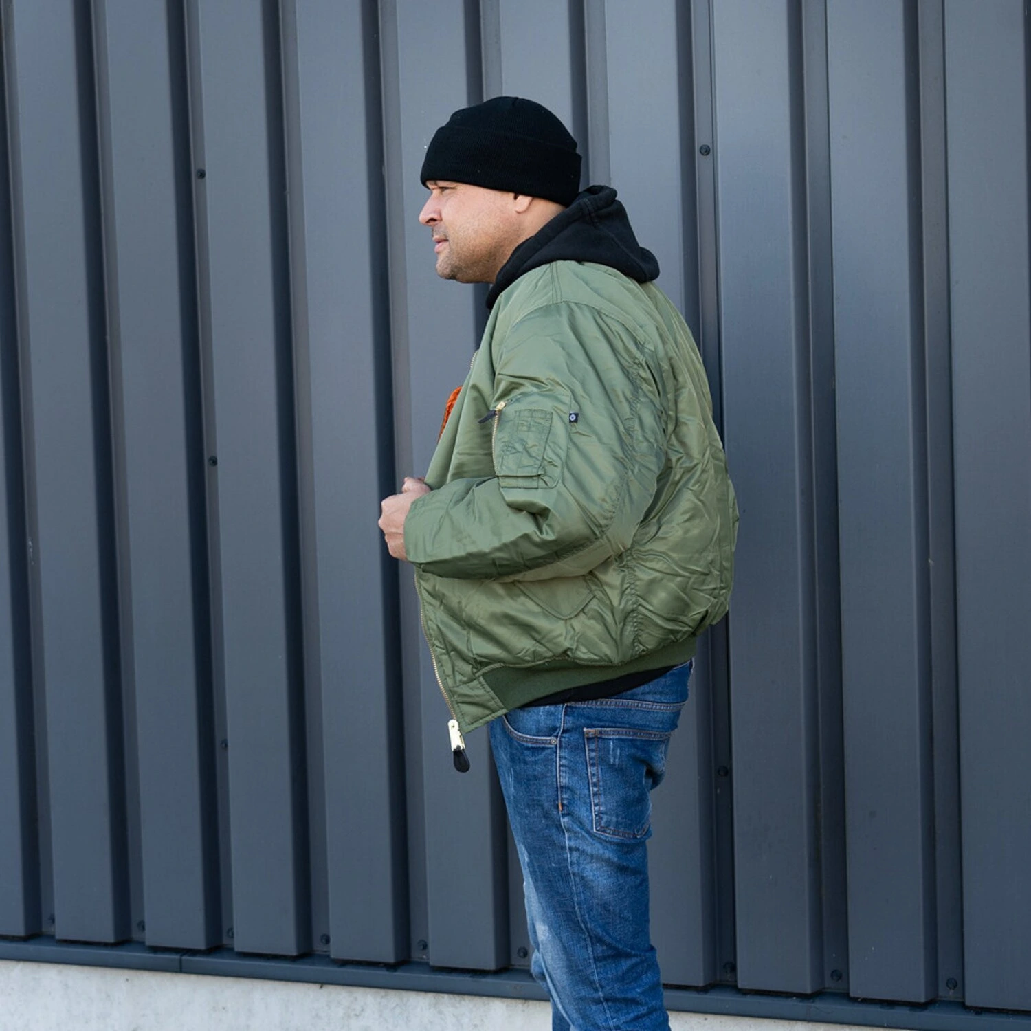 MA-1 Bomber flight jacket, Green, L