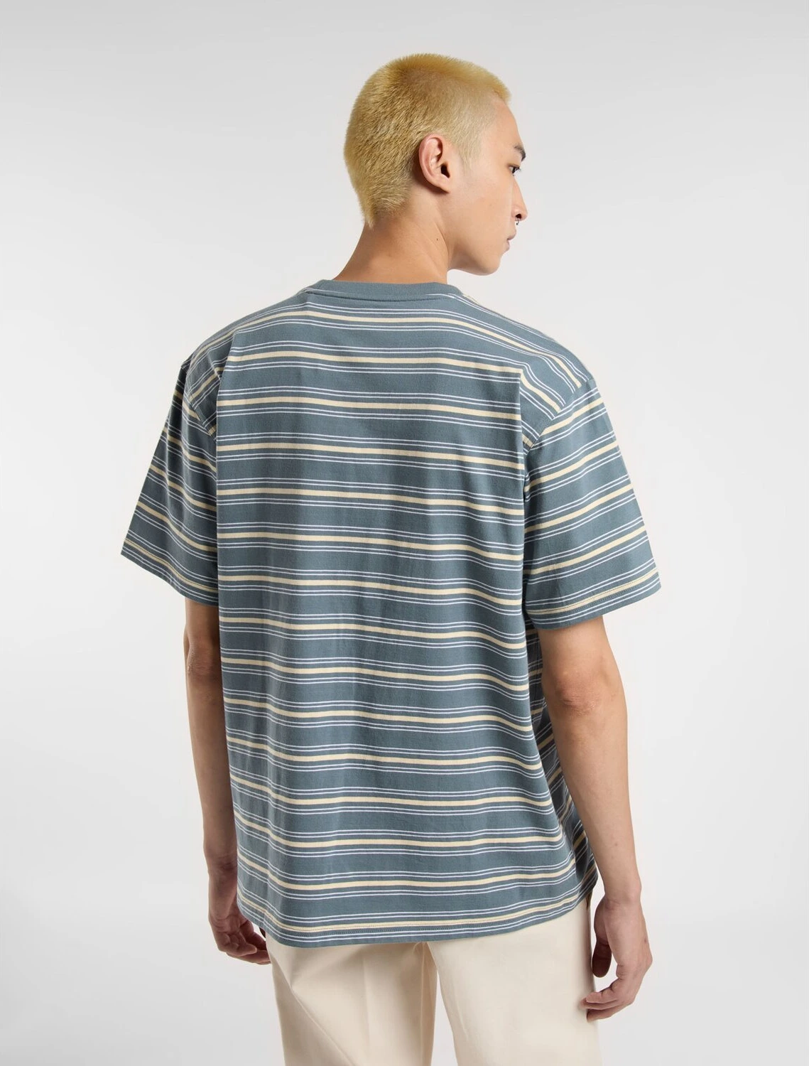 Dickies Lewistown Stripe t-shirt stormy weather, Blue, 2XL