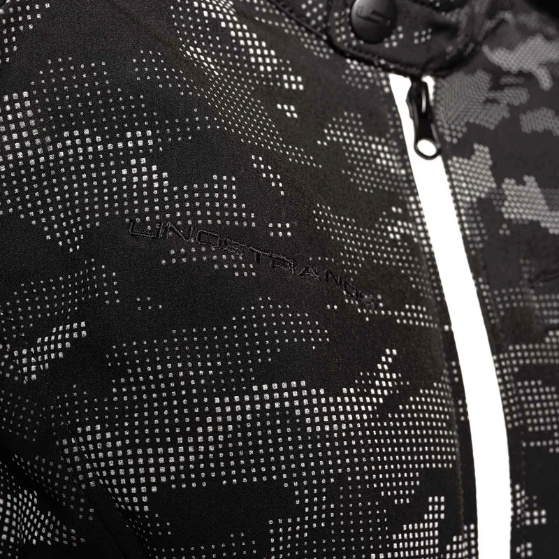 Lindstrands Textile jacket Fryken Woman Black/reflecting pattern, 34