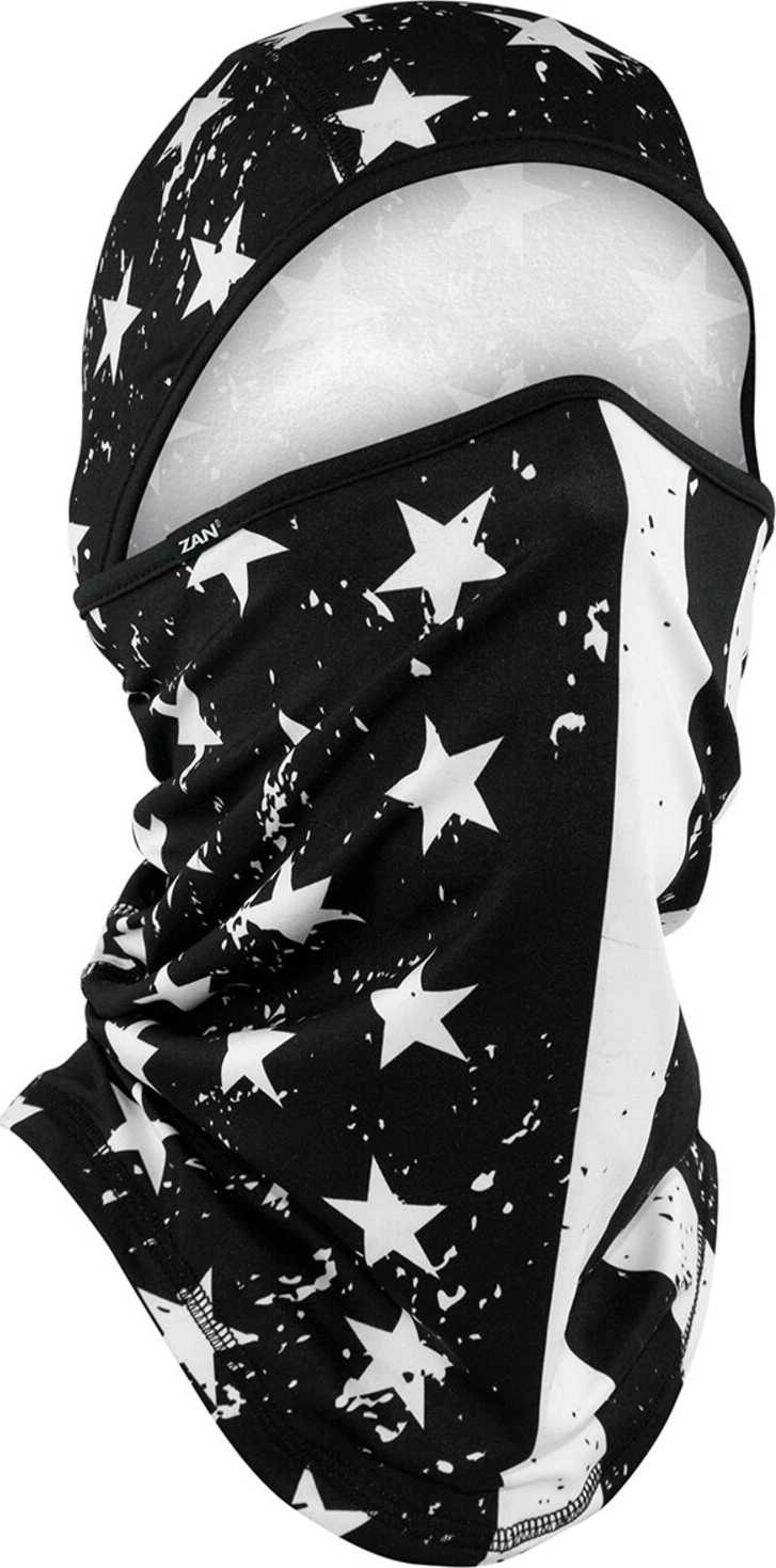 ZANheadgear Balaclava sportflex black & white flag, One size fits most