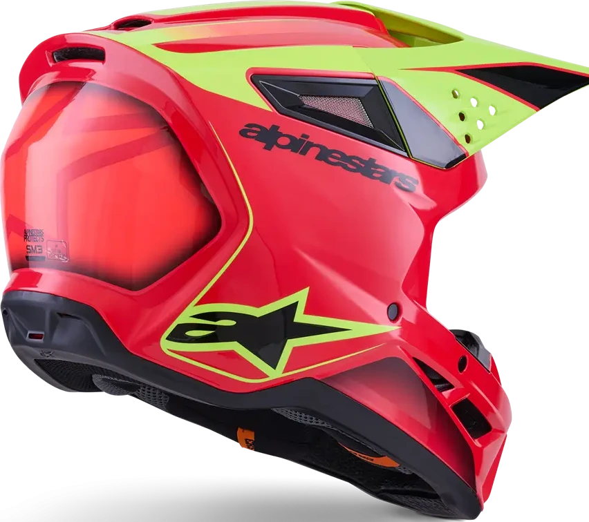 HELMET SM3 FRAY RED/YL/BLK S