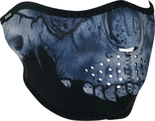 Black, Blue, Gray / Midnight Skull / Half-Face Mask