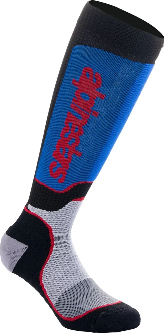 SOCK MX PLUS BLK/WHT/BL S