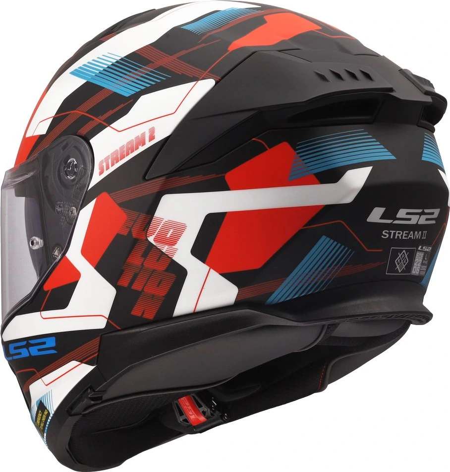 LS2 FF808 STREAM II MIKA Helmet - 3XL, White Blue Red