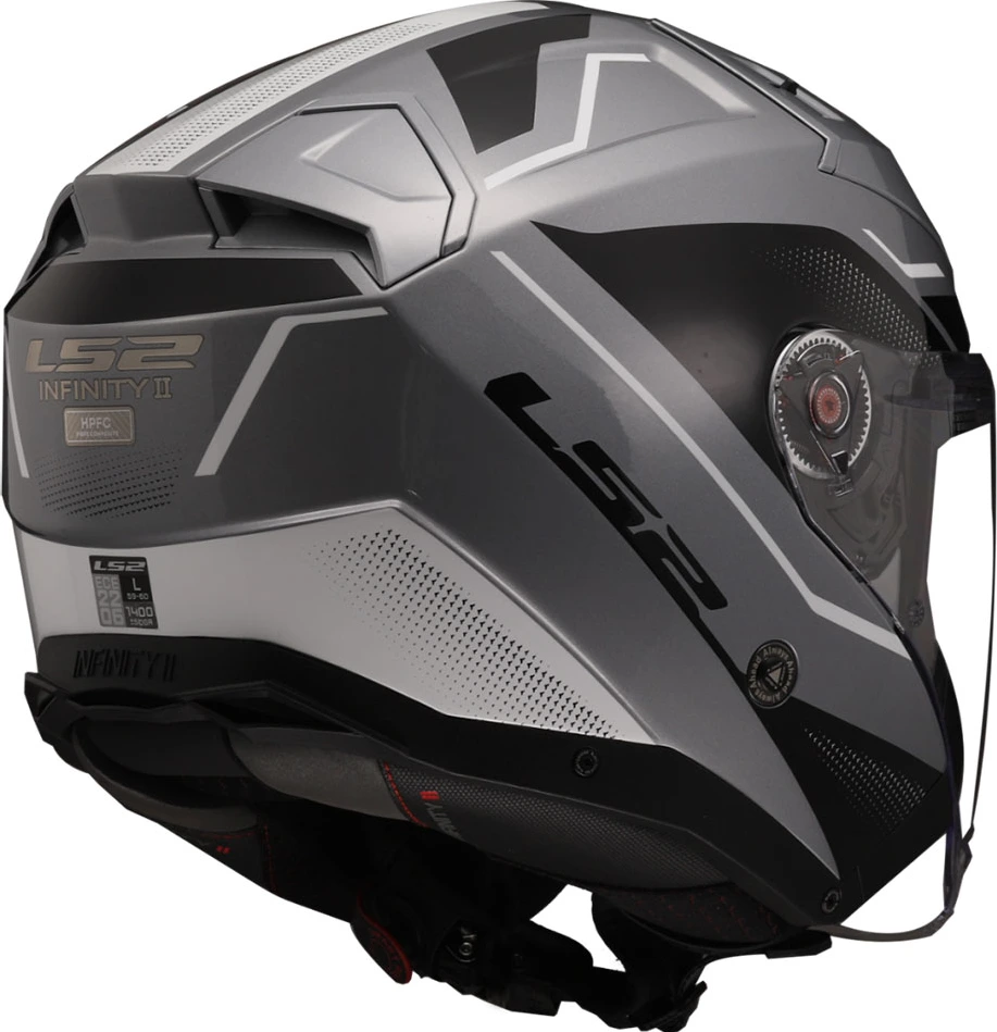 LS2 OF603 INFINITY II VEYRON helmet - Gloss Grey White, XS