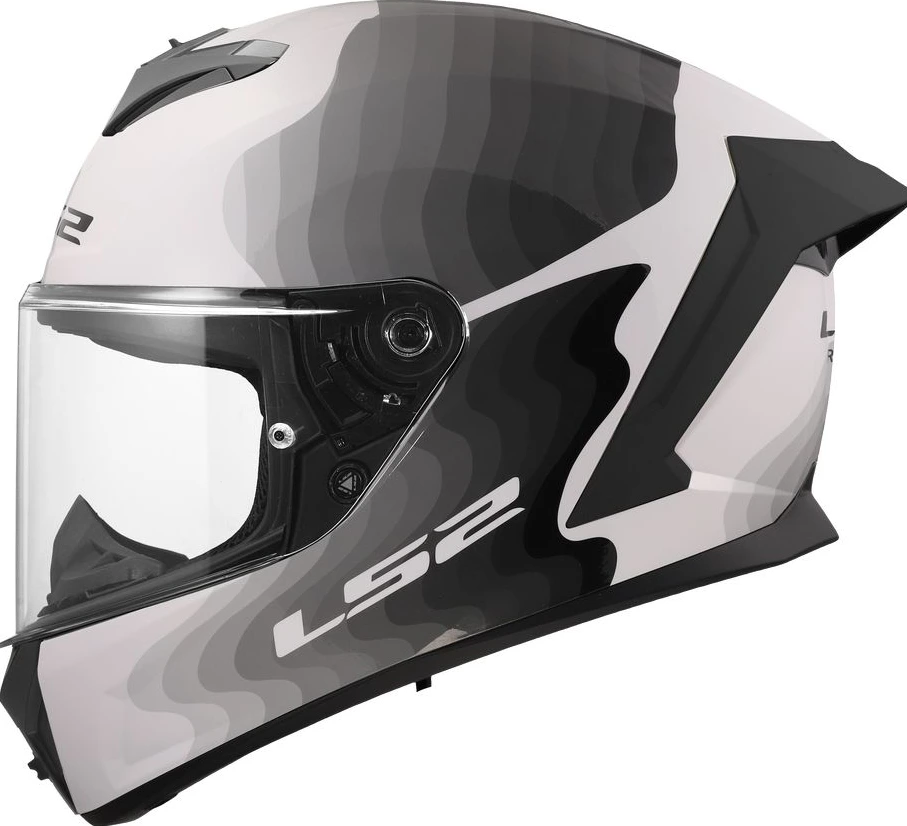 LS2 FF820 RAPID III FLOW Helmet - White Grey, 3XL