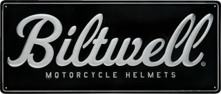 Biltwell Script shop sign black/aluminum