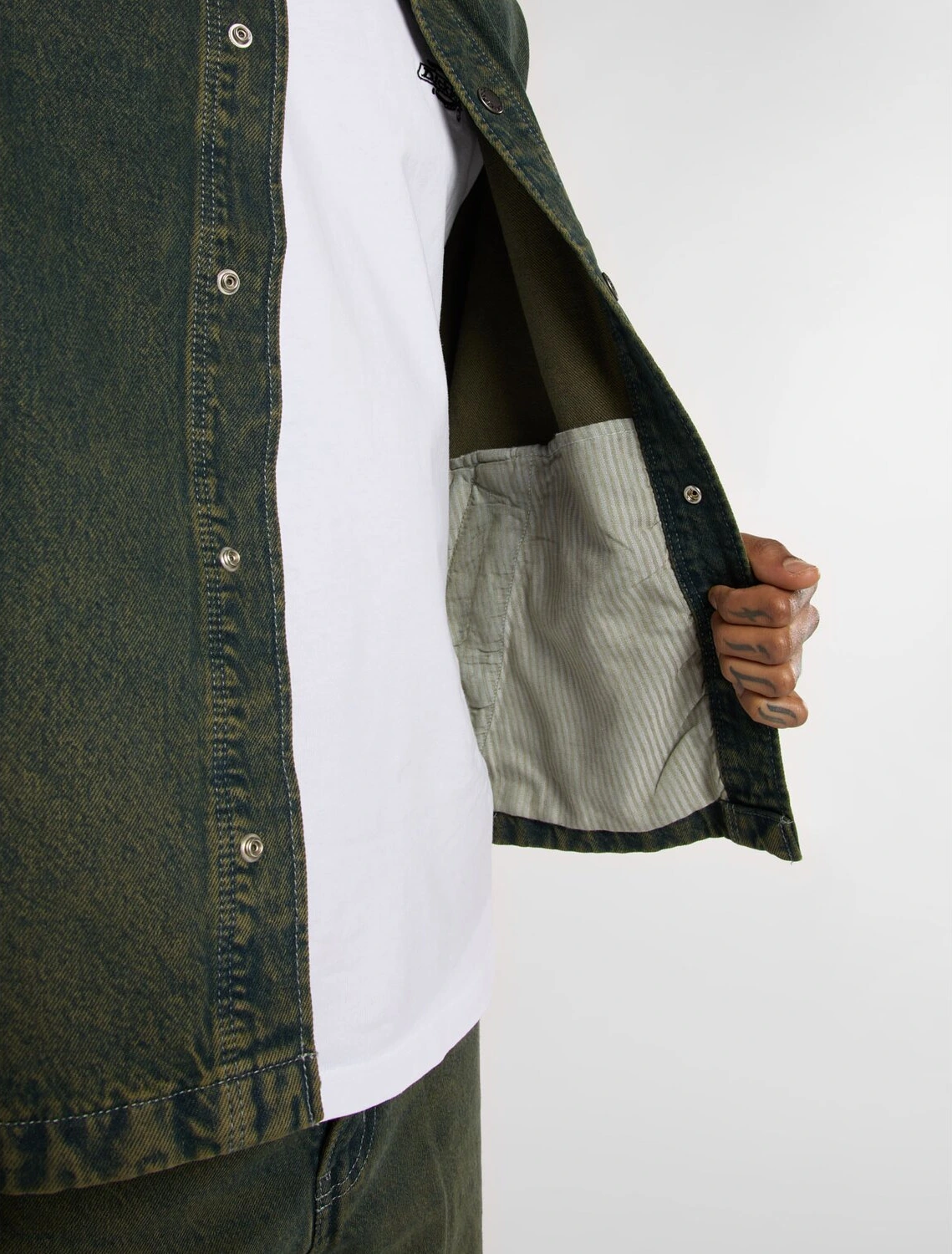 Dickies Lewistown denim jacket green tone fade, 2XL