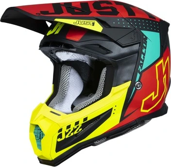 Just1 Helmet J-22 F Falcon Fluo Red/Yellow/Black, S