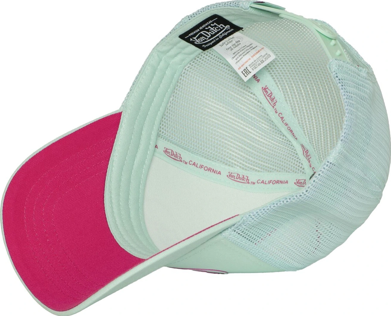 Von Dutch Baseball mesh cap, aqua Blue